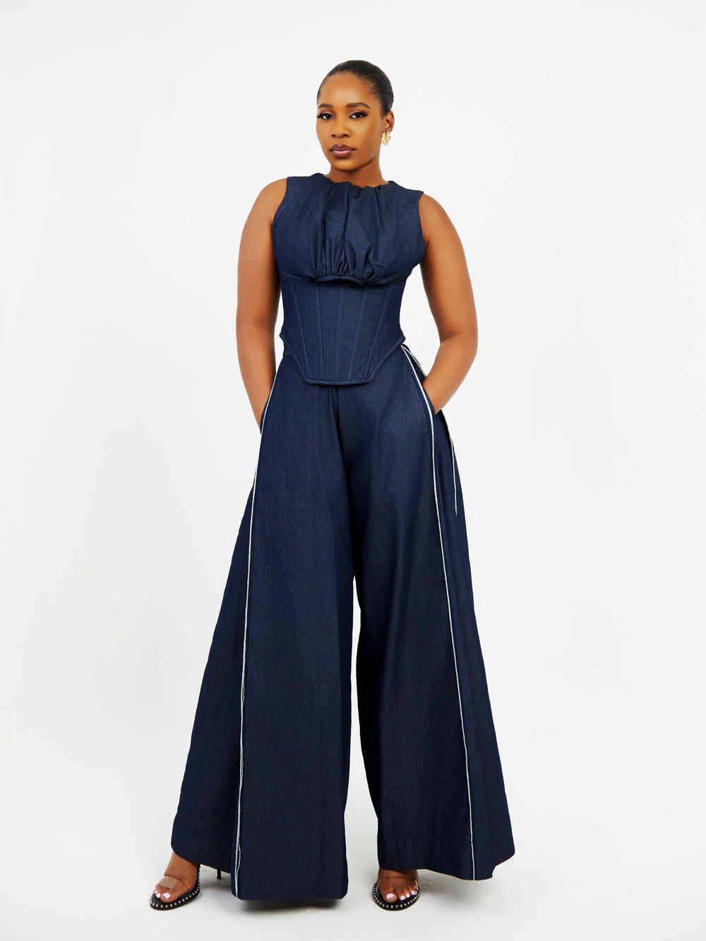 Denim Pants Set