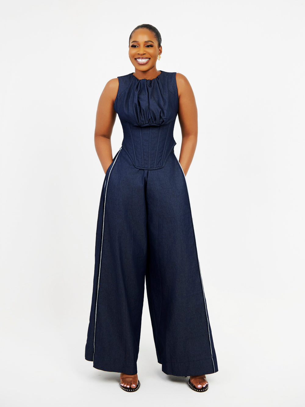 Denim Pants Set