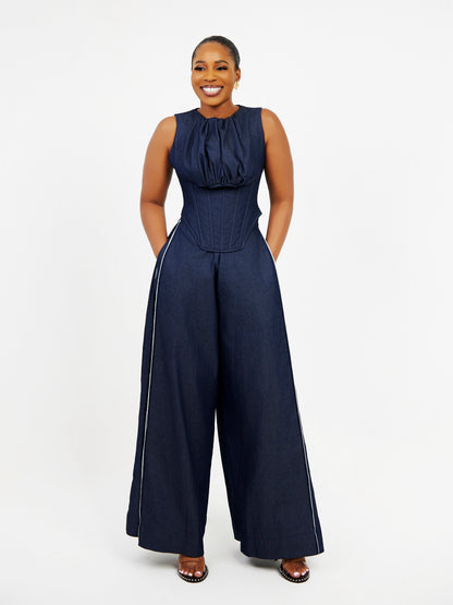 Denim Pants Set