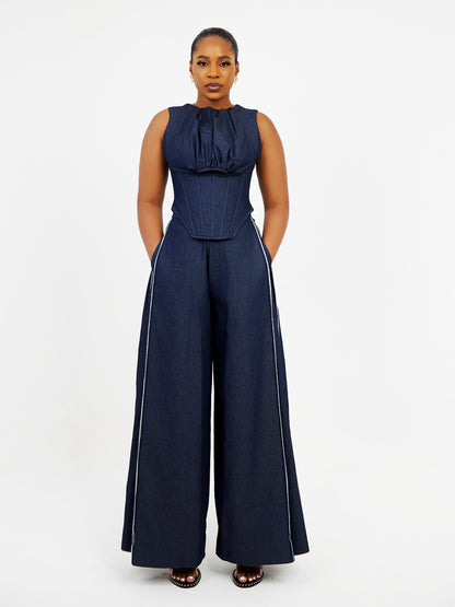 Denim Pants Set