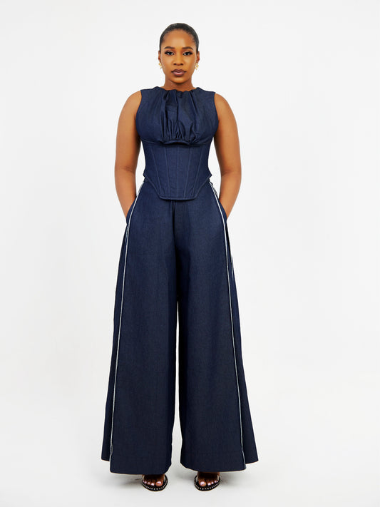 Denim Pants Set