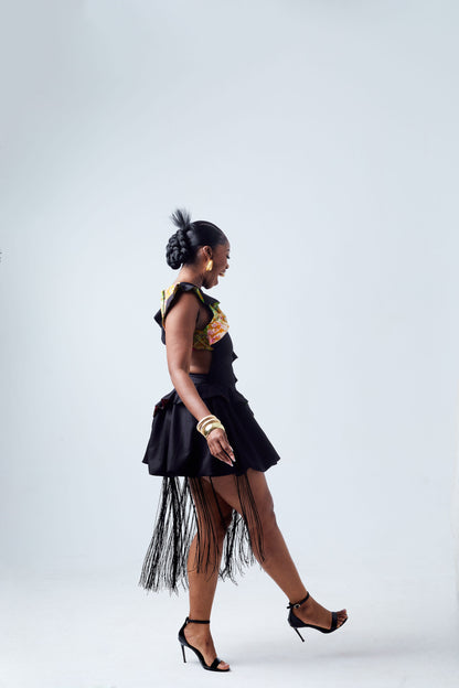 Asantewaa Fringe Bubble Dress