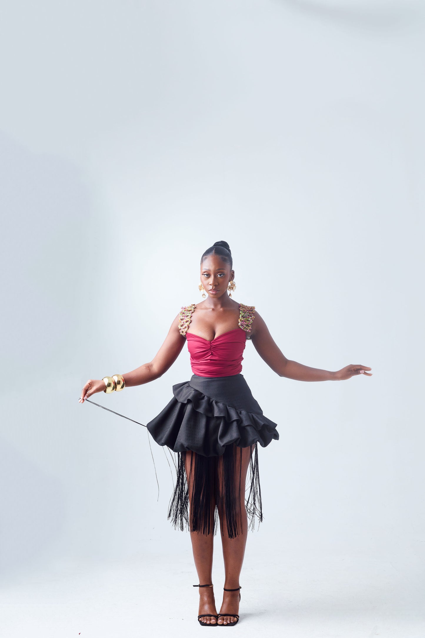 Asantewaa Fringe Bubble Skirt