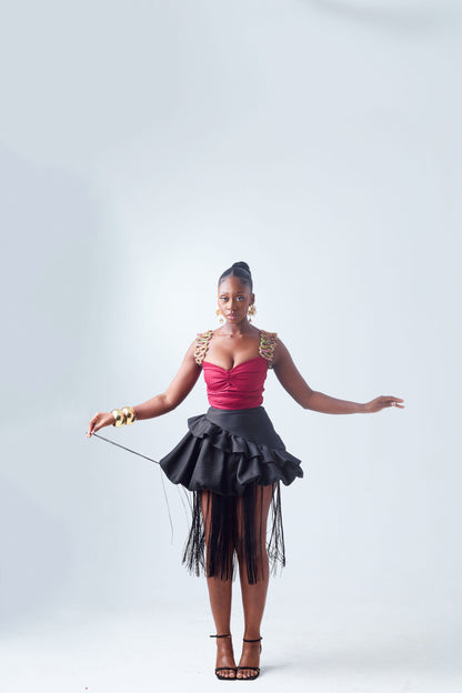 Asantewaa Fringe Bubble Skirt