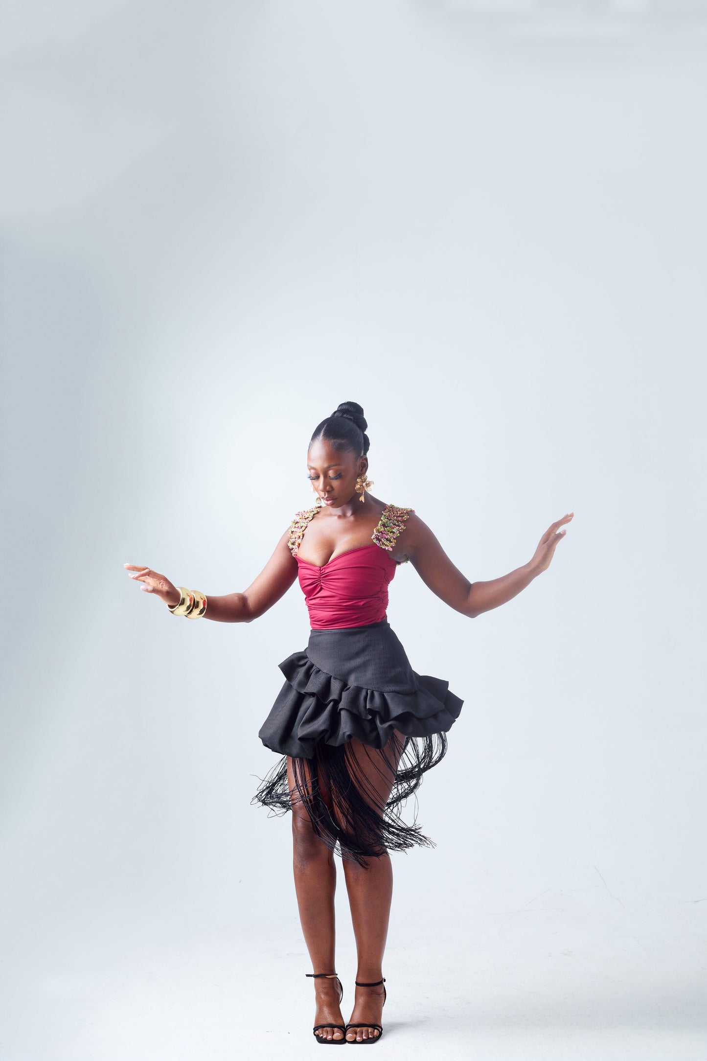 Asantewaa Fringe Bubble Skirt