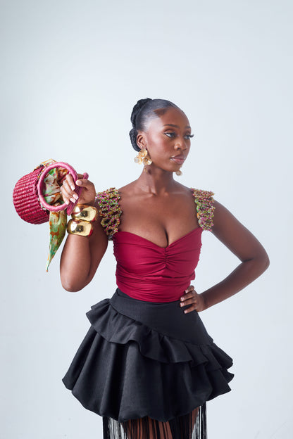 Asantewaa Fringe Bubble Skirt